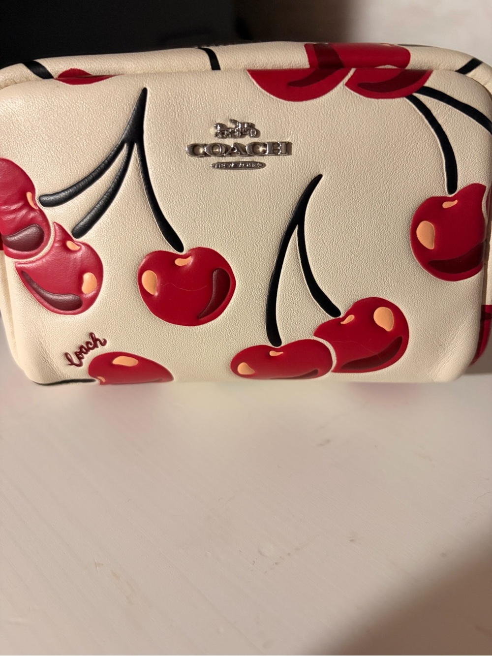 CZ470 Coach Chalk Cherry Wristlet/Pouch